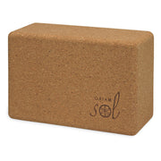 Gaiam Sol Natural Cork Yoga Block   4-Inch X 6-Inch X 9-Inch