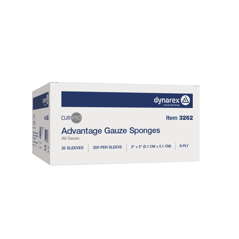 Advantage Surgical Sponges, 2" x 2" 8 Ply - 200 pcs per Box/25 Boxes per Case