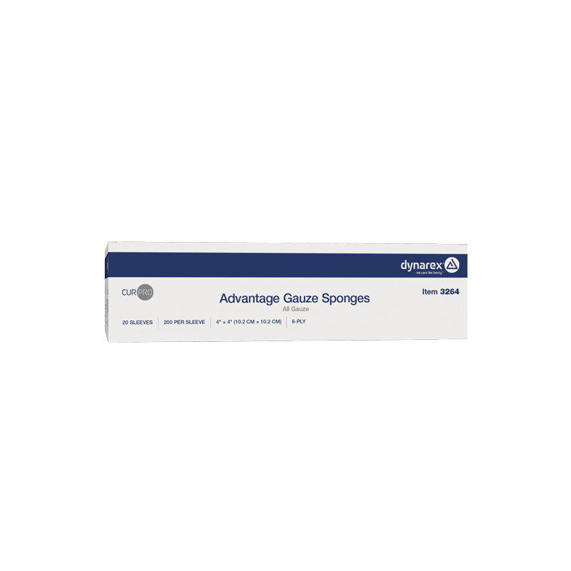 Advantage Surgical Sponges, 4" x 4" 8 Ply- 200 pcs per Box/20 Boxes per Case