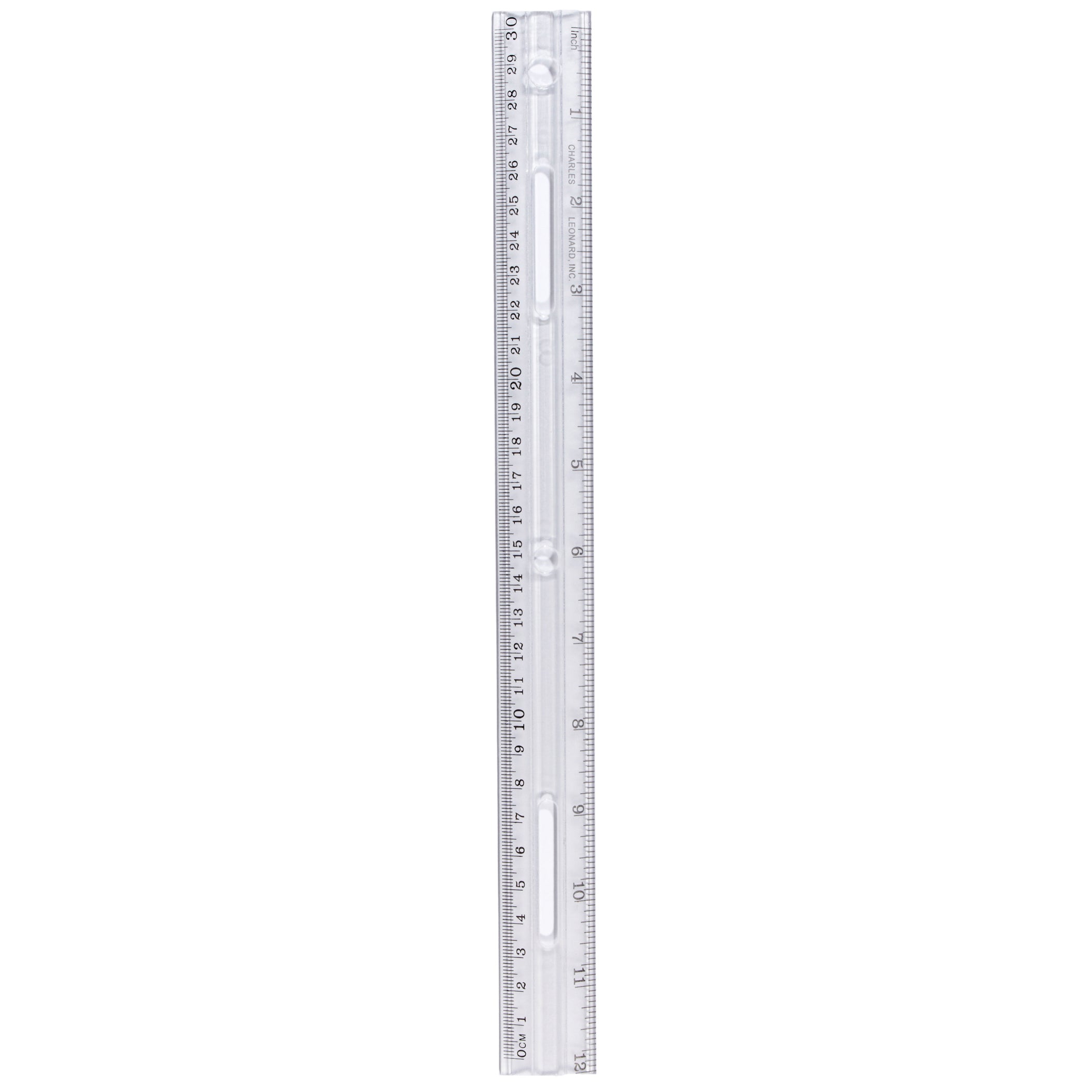 Plastic Ruler with Pencil Groove, 12-Inch, Clear, Pack of 36