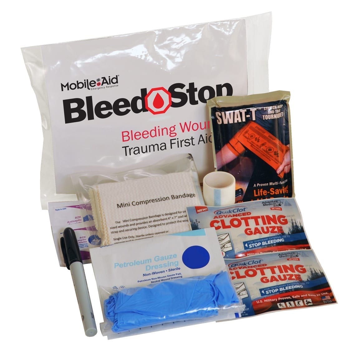 BleedStop Compact 100 Bleeding Control Trauma First Aid Kit