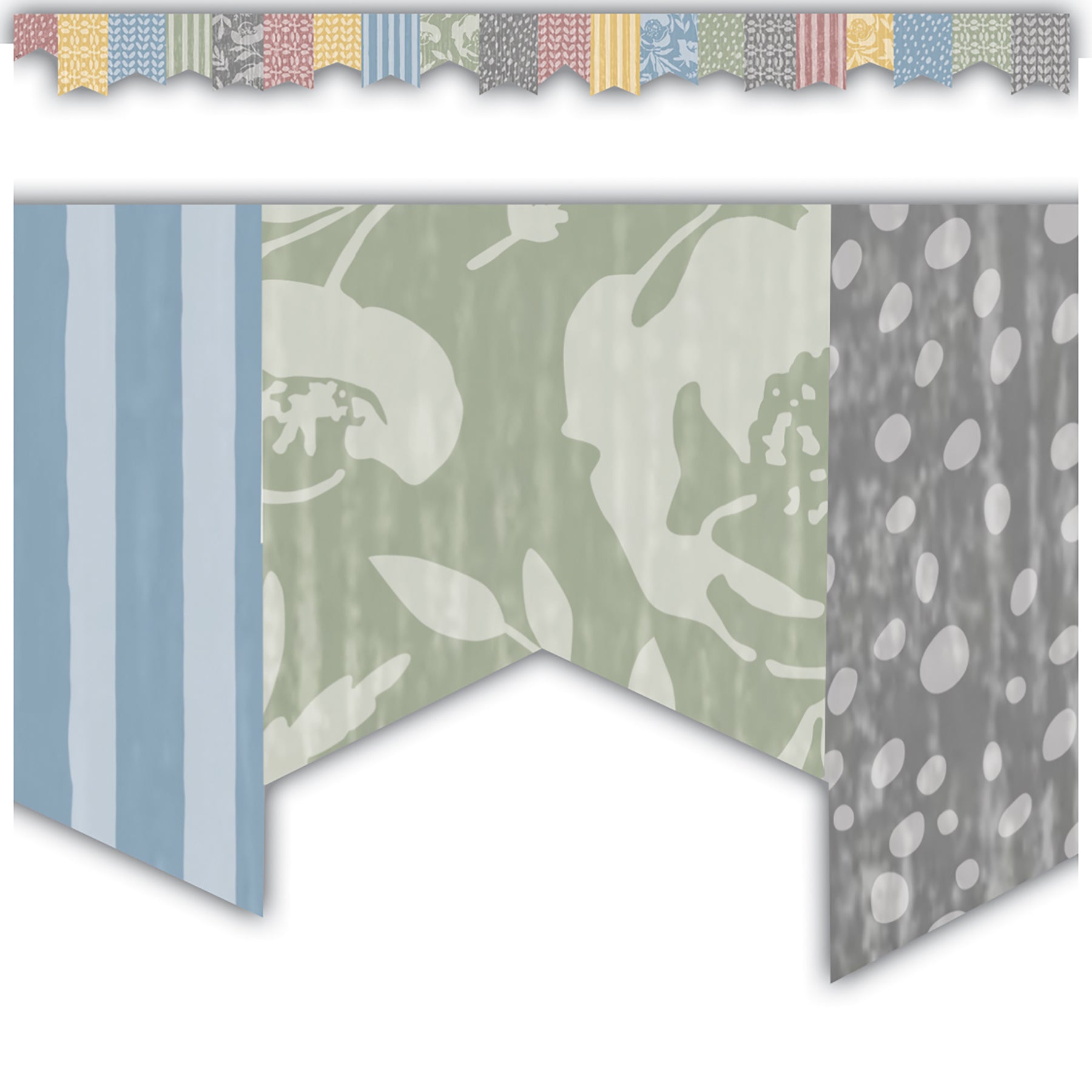 Classroom Cottage Pennants Die-Cut Border Trim, 35 Feet