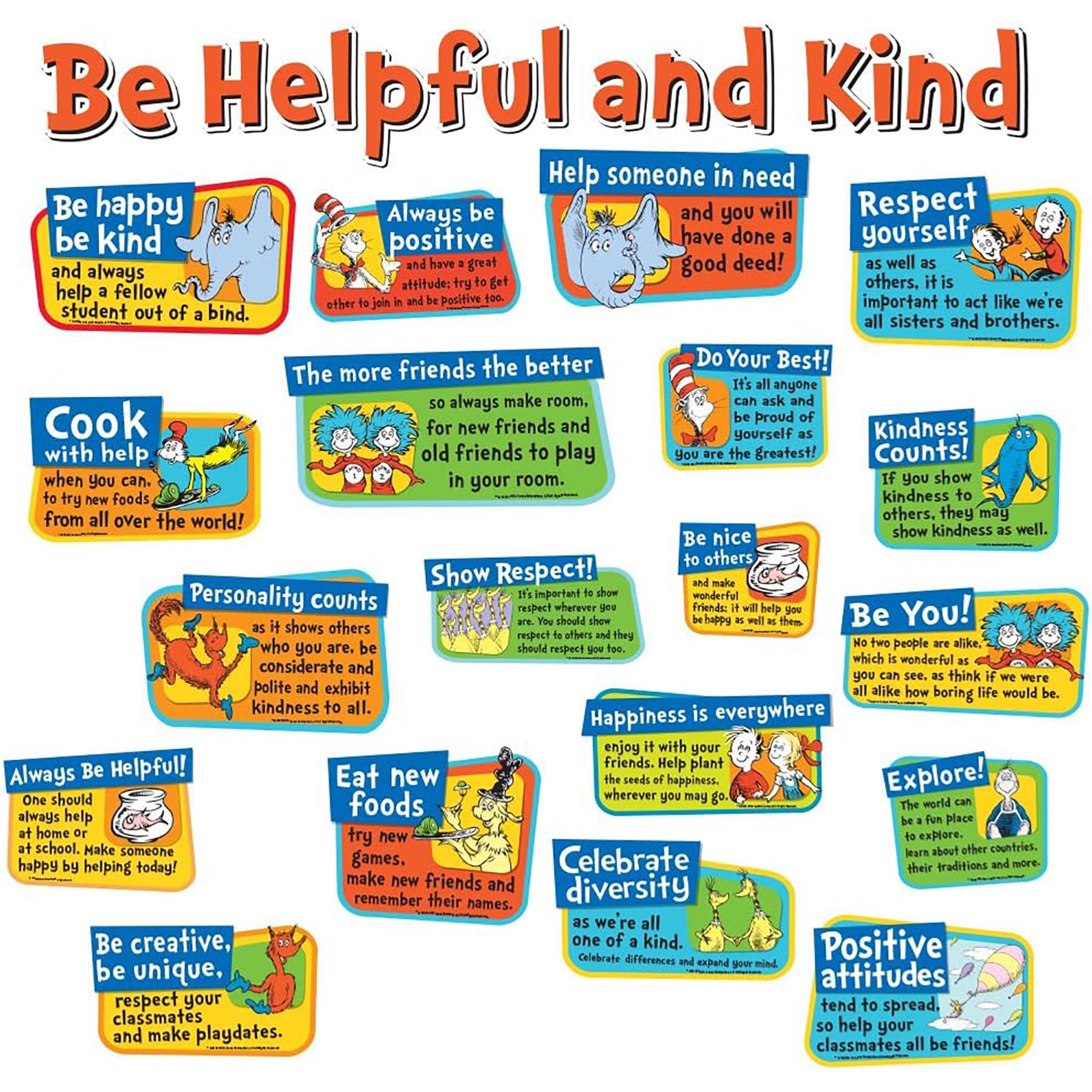 Dr. Seuss™ Be Kind and Helpful Bulletin Board Sets
