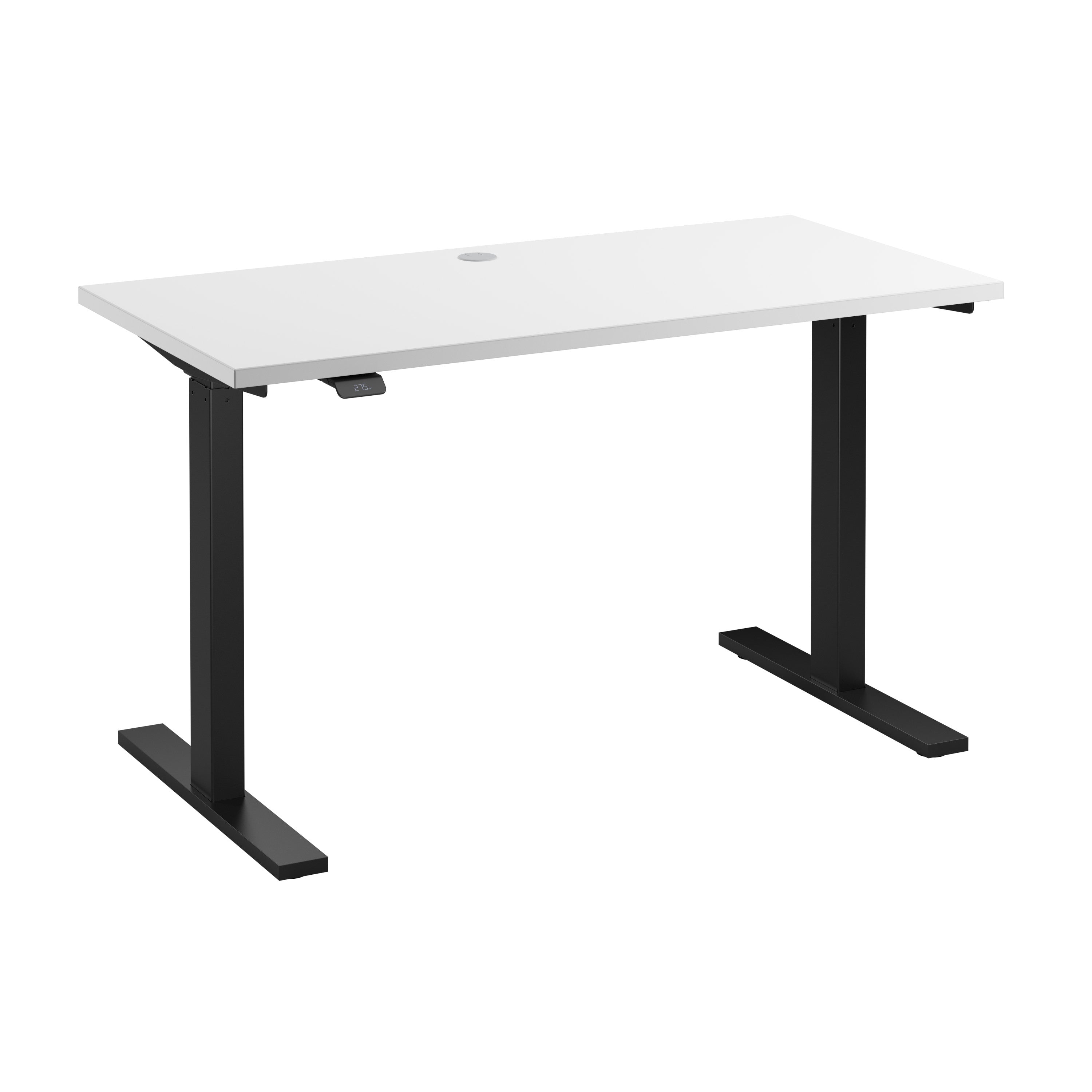 Bush Business Furniture Move 60 Series 48W x 24D Electric Height Adjustable Standing Desk in White with Black Base - 47.6" Width x 23.62" Depth x 47.69" Height