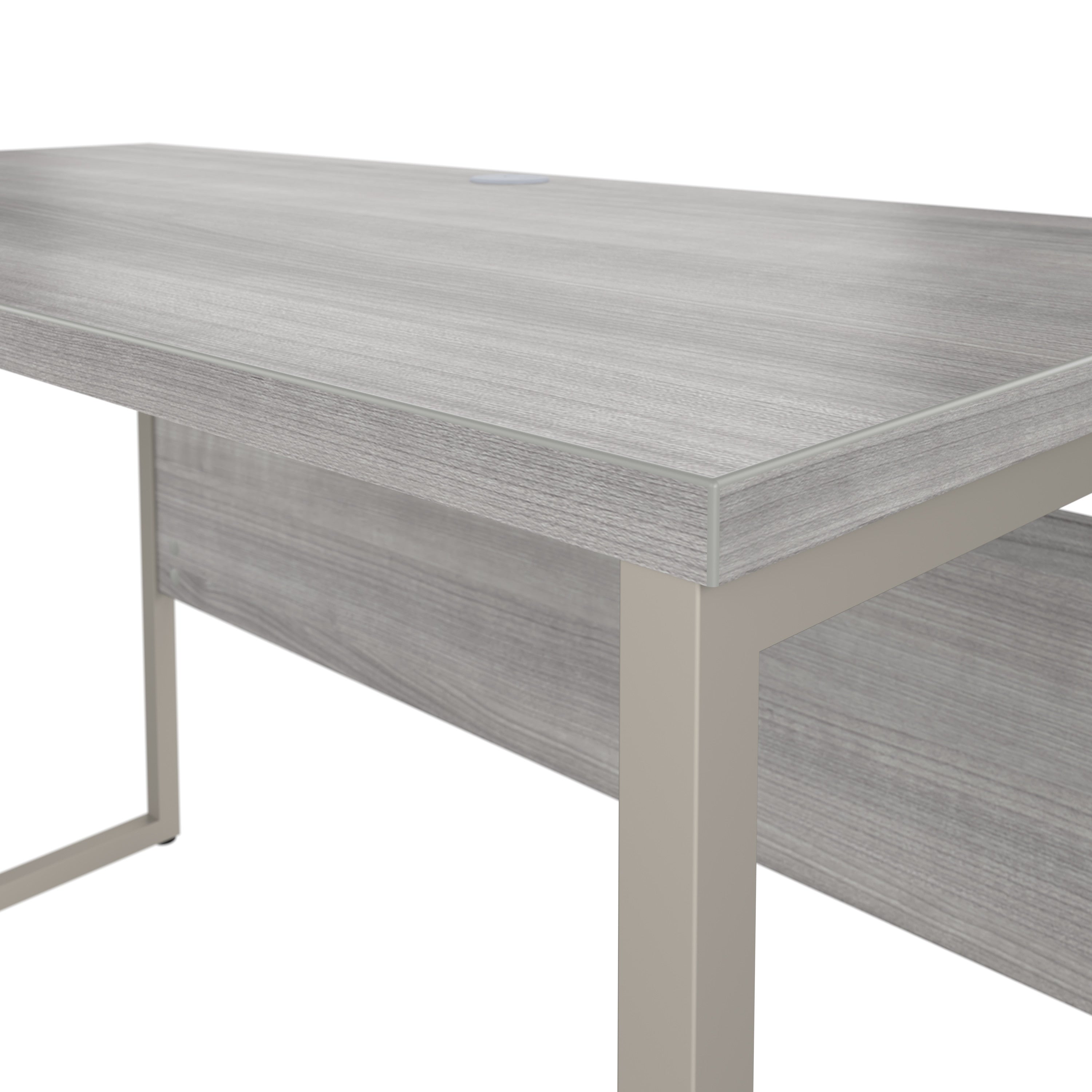 Bush Business Furniture Hybrid 48W x 24D Computer Table Desk with Metal Legs in Platinum Gray - 47.6" Width x 23.35" Depth x 29.91" Height