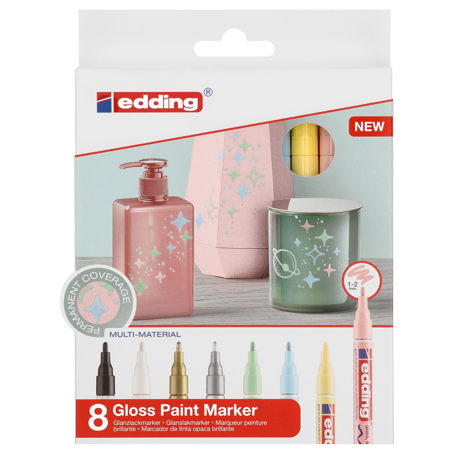 edding 751 Gloss Paint Marker - Set of 8 - Pastel