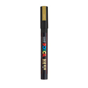 uni® POSCA PC-3M Water-Based Paint Markers, Reversible Fine Tip (0.9-1.3mm), Gold