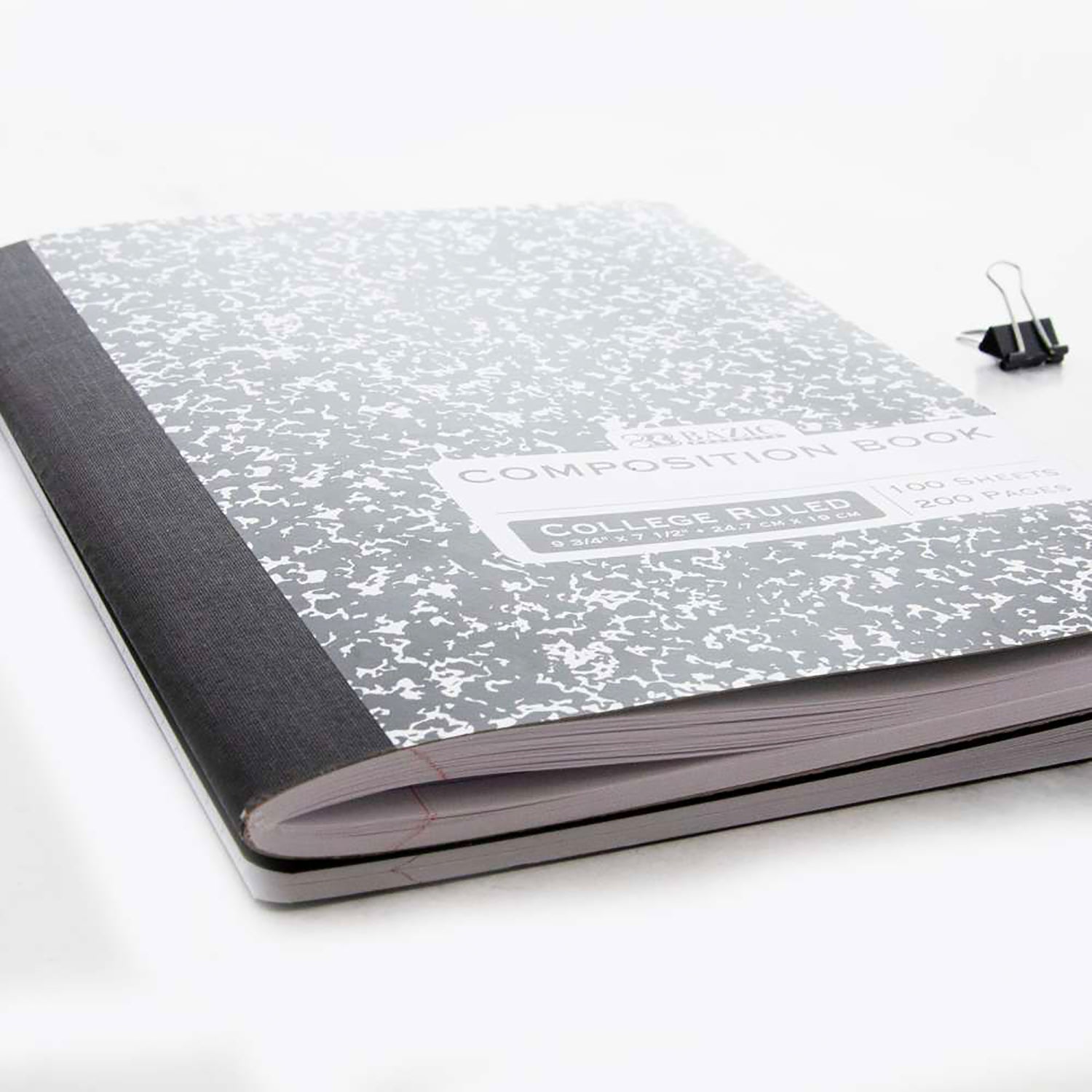 Composition Book, College Ruled, Black Marble, 100 Sheets