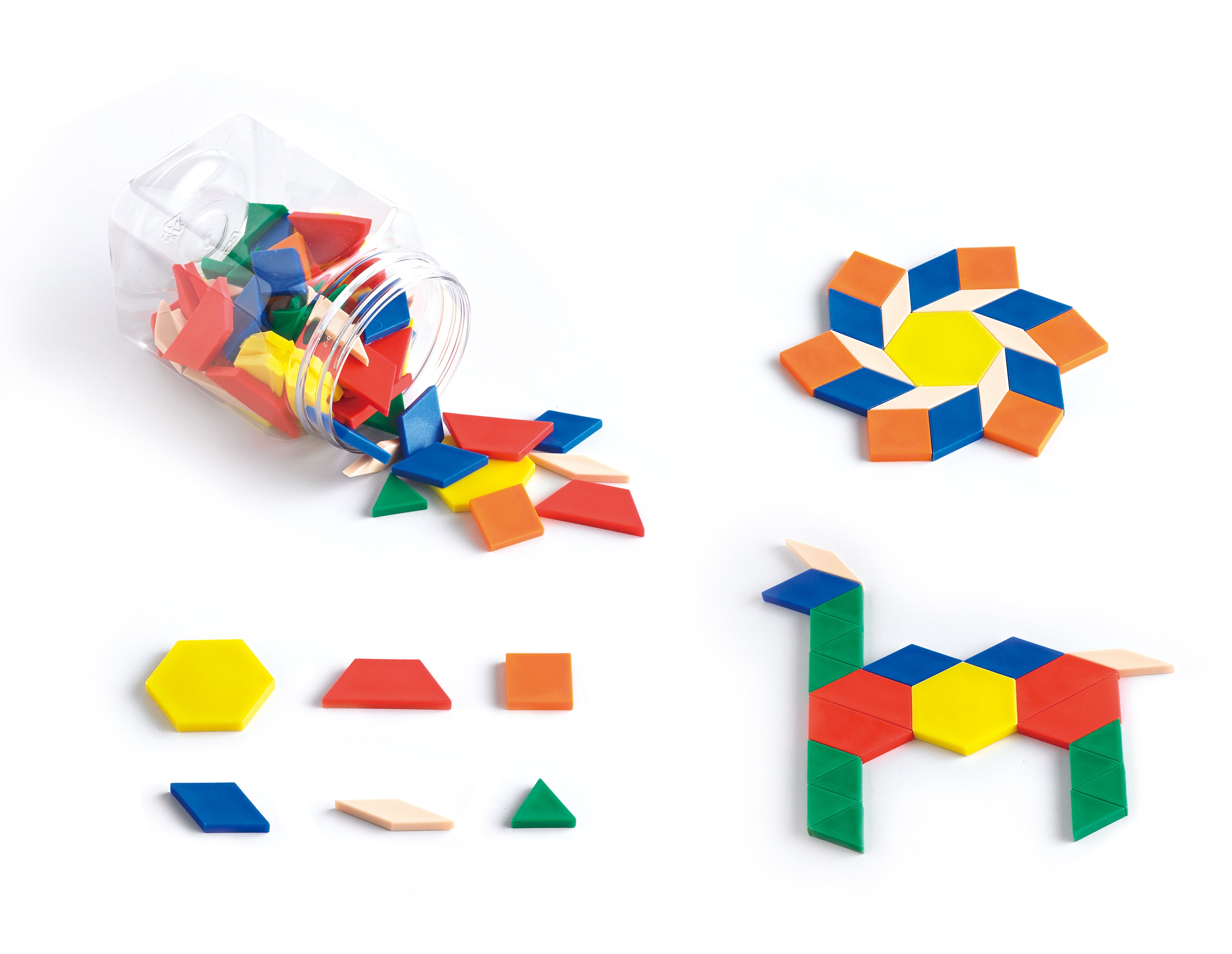 Pattern Blocks - Mini Jar- Set of 120