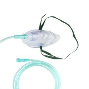 O2 Medium-Concentration Standard Mask, Standard Connection, with 7' (2.1m) Tubing, Adult, 50 Quantity per Case