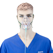 O2 Medium-Concentration Elongated Mask, Standard Connection, with 7' (2.1m) Tubing, Adult, 50 Quantity per Case