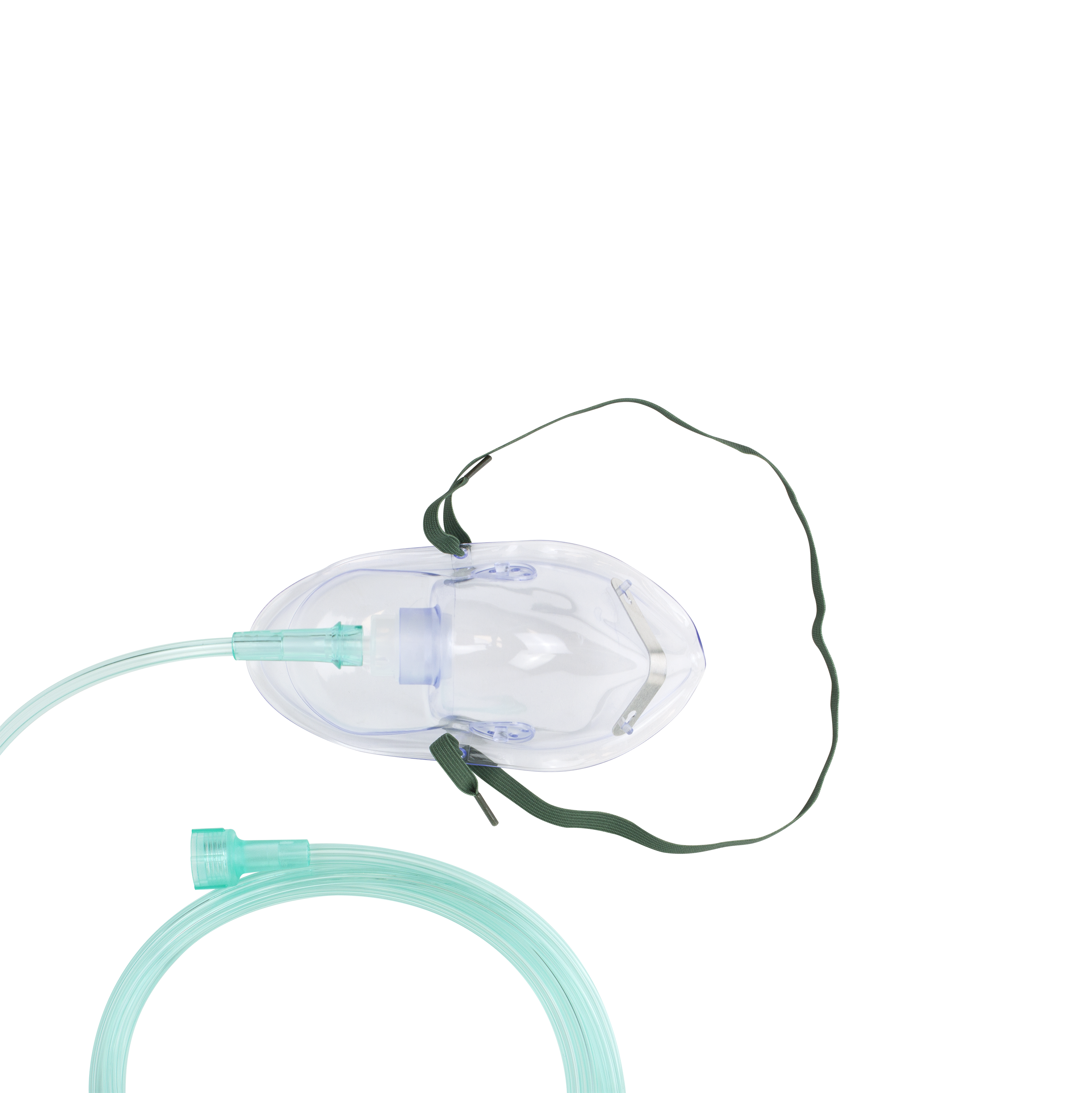 O2 Medium-Concentration Elongated Mask, Universal Connection, with 7' (2.1m) Tubing, Adult, 50 Quantity per Case