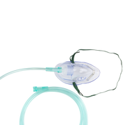 O2 Medium-Concentration Elongated Mask, Standard Connection, with 7' (2.1m) Tubing, Pediatric, 50 Quantity per Case