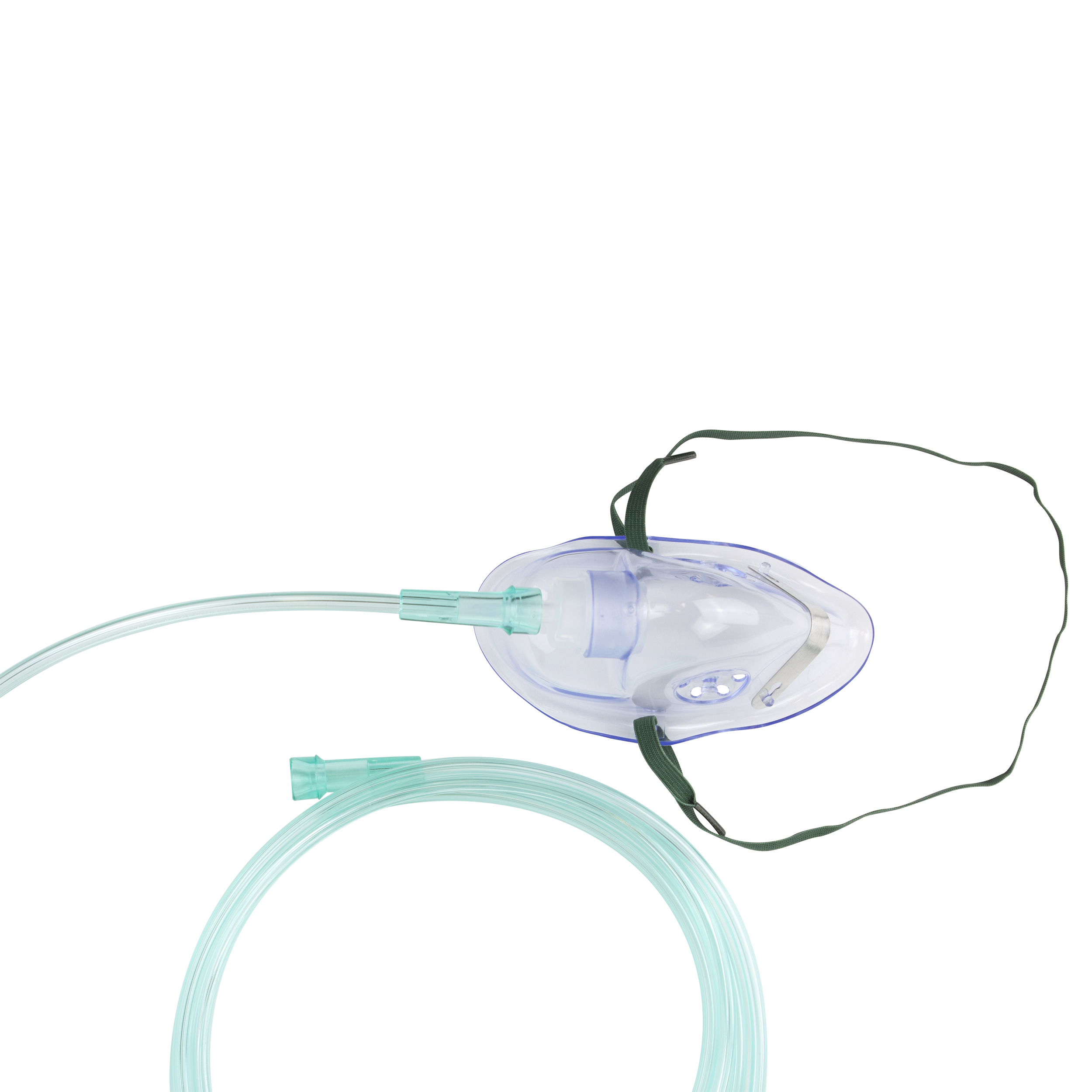 O2 Medium-Concentration Elongated Mask, Standard Connection, with 7' (2.1m) Tubing, Pediatric, 50 Quantity per Case