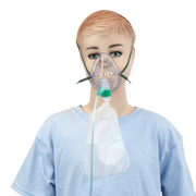 O2 High-Concentration Elongated Mask with 7' (2.1m) Tubing, Pediatric, 50 Quantity per Case