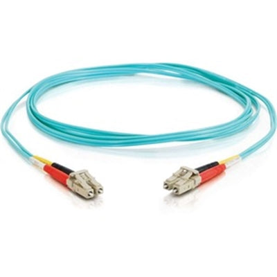 C2G Legrand LC to LC Fiber Optic Cable, 50/125 Fiber Optic Cable, Aqua Fiber Cable, 3 Meter (9.8 Feet) Multimode Cable, Fiber Patch Cable, 1 Count, C2G 33047