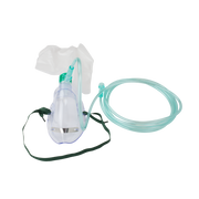 Non-Rebreather Elongated Mask with Safety Vent, Standard Connection, with 7' (2.1m) Tubing, 1000ml Reservoir Bag, Adult, 50 Quantity per Case