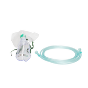 Non-Rebreather Elongated Mask with Safety Vent, Universal Connection, with 7' (2.1m) Tubing, 1000ml Reservoir Bag, Adult, 50 Quantity per Case
