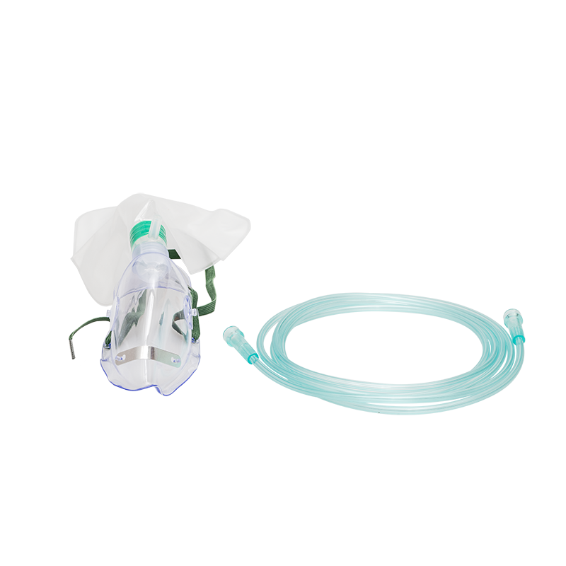 Non-Rebreather Elongated Mask with Safety Vent, Universal Connection, with 7' (2.1m) Tubing, 1000ml Reservoir Bag, Adult, 50 Quantity per Case