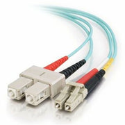 C2G 1m LC-SC 10Gb 50/125 Duplex Multimode OM3 Fiber Cable - Aqua - 3ft - Patch Cable - LC Multi-mode (M) to SC Mult - 33051