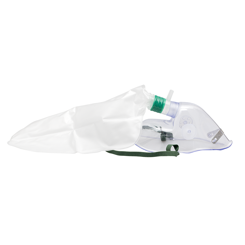 Non-Rebreather Elongated Mask, Universal Connection, with 7' (2.1m) Tubing, 1000ml Reservoir Bag, Adult, 50 Quantity per Case