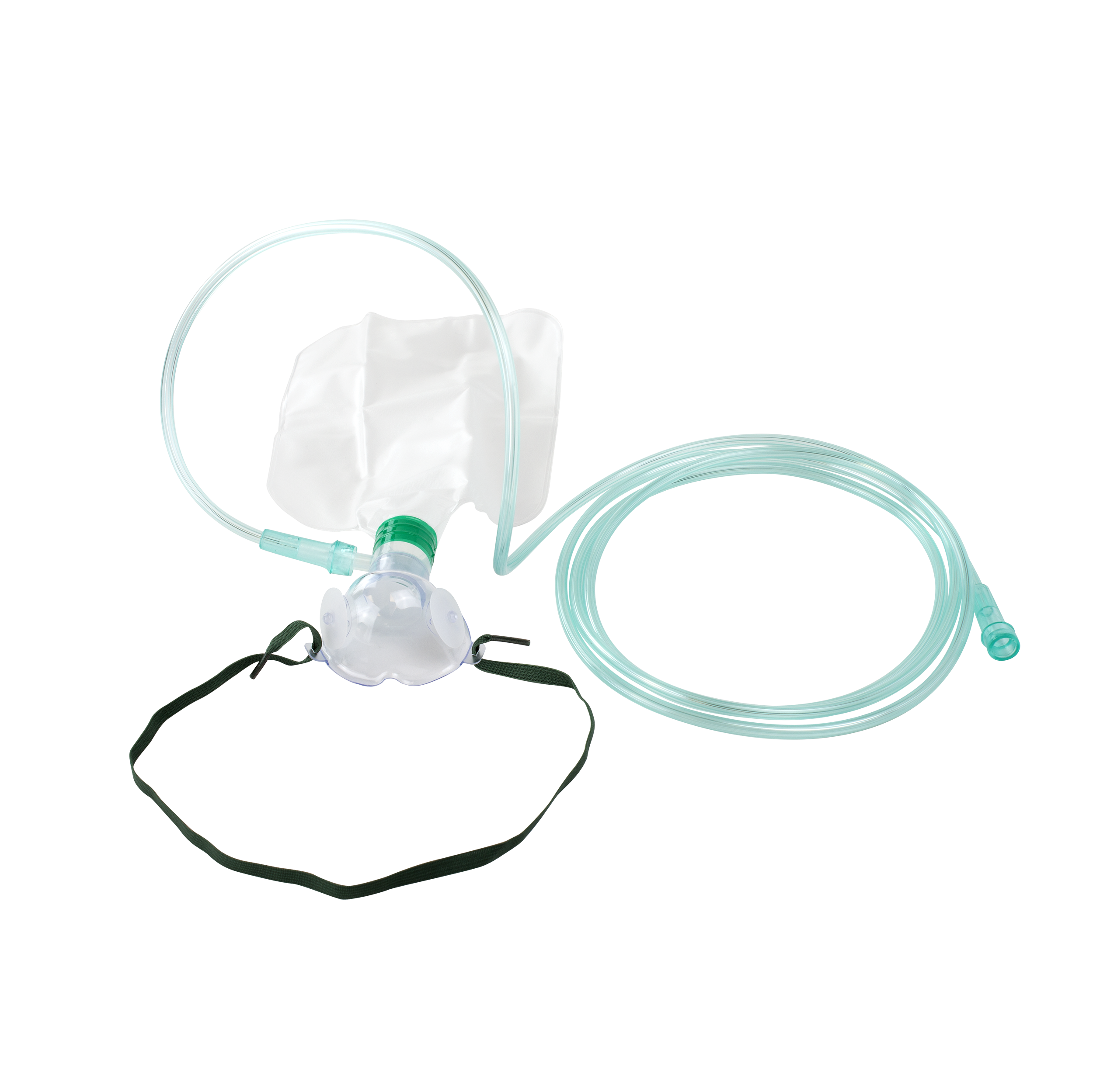 Non-Rebreather Elongated Mask, Standard Connection, with 7' (2.1m) Tubing, 600ml Reservoir Bag, Infant, 50 Quantity per Case