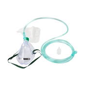 3-in-1 Elongated Mask, Standard Connection, with 7' (2.1m) Tubing, 1000ml Reservoir Bag, Adult, 50 Quantity per Case