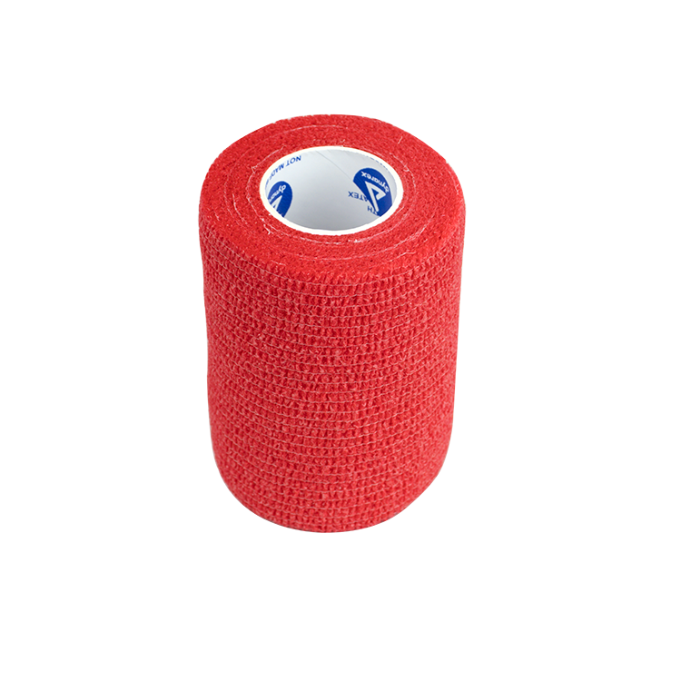 Sensi Wrap, Self-Adherent Wrap- Latex Free, 1" x 5 yds Red - 30 Boxes per Case