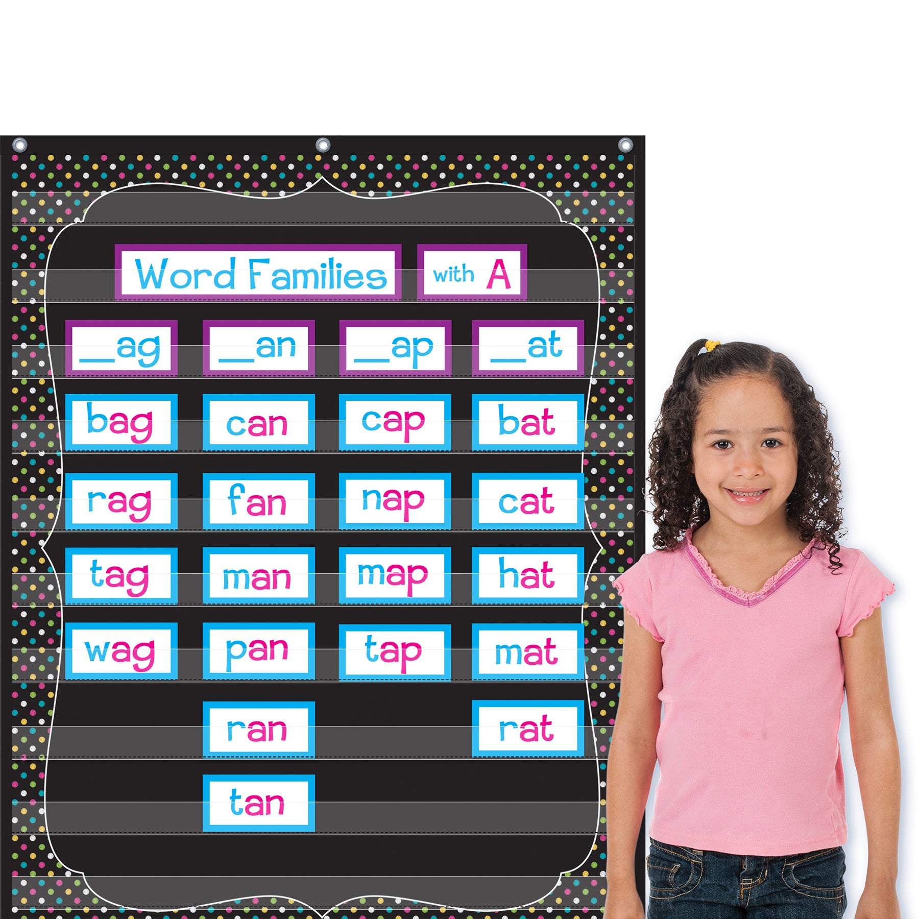 Chalkboard Brights 10 Pocket Chart (34" x 44")