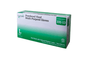 OmniShield Vinyl Powdered Clear Multi-Purpose Gloves (Large), 100 Pcs/Box, 10 Box/Cs