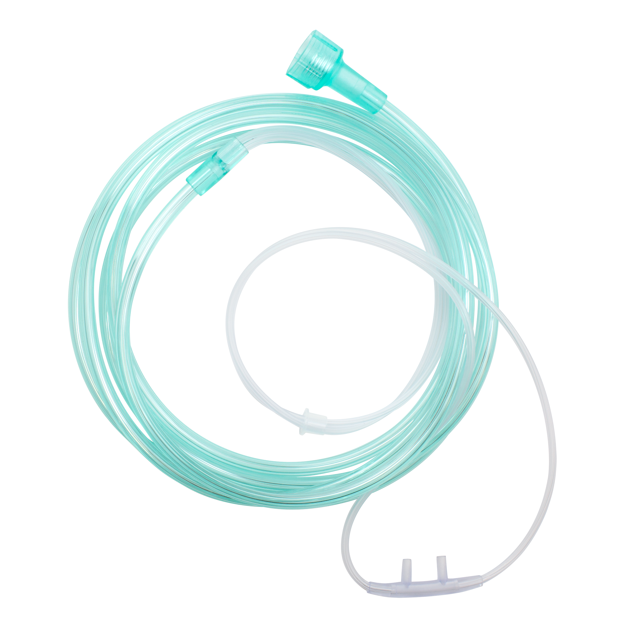 Nasal Oxygen Cannula Standard Tip with 7' (2.1m) Crush Resistant Tubing, Universal Connector, Pediatric, 50 Quantity per Case