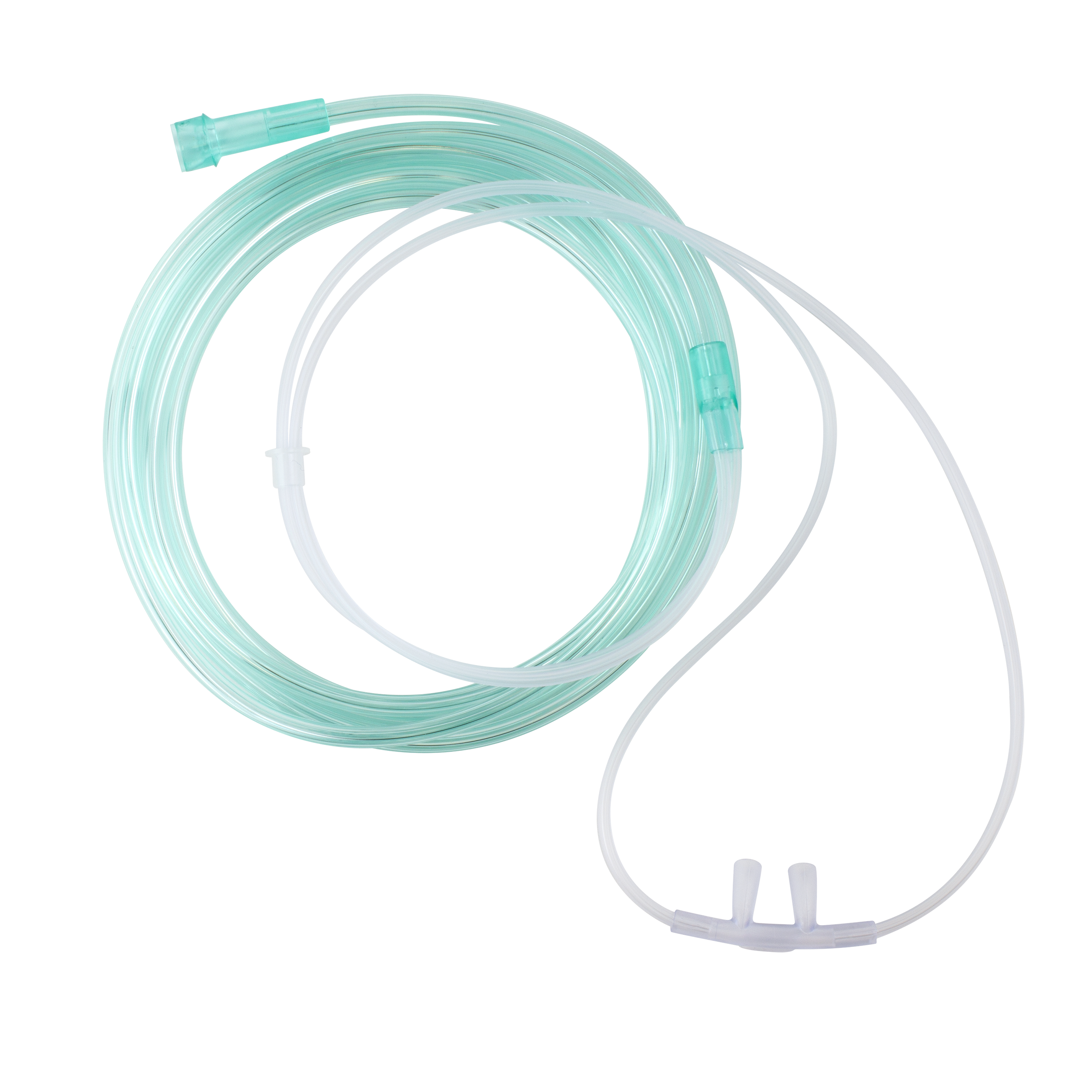 Nasal Oxygen Cannula Flared Tip with 7' (2.1m) Crush Resistance Tubing, Standard Connector, 50 Quantity per Case