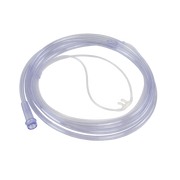 Nasal Oxygen Cannula Cushion Tip with 7' (2.1m) Crush Resistance Tubing (Clear), Standard Connector, Neonatal, 50 Quantity per Case