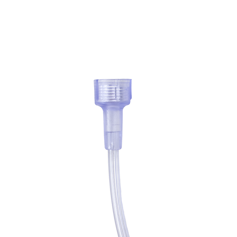 Nasal Oxygen Cannula Cushion Tip with 4' (1.2m) Crush Resistance Tubing (Clear), Universal Connector, Adult, 50 Quantity per Case