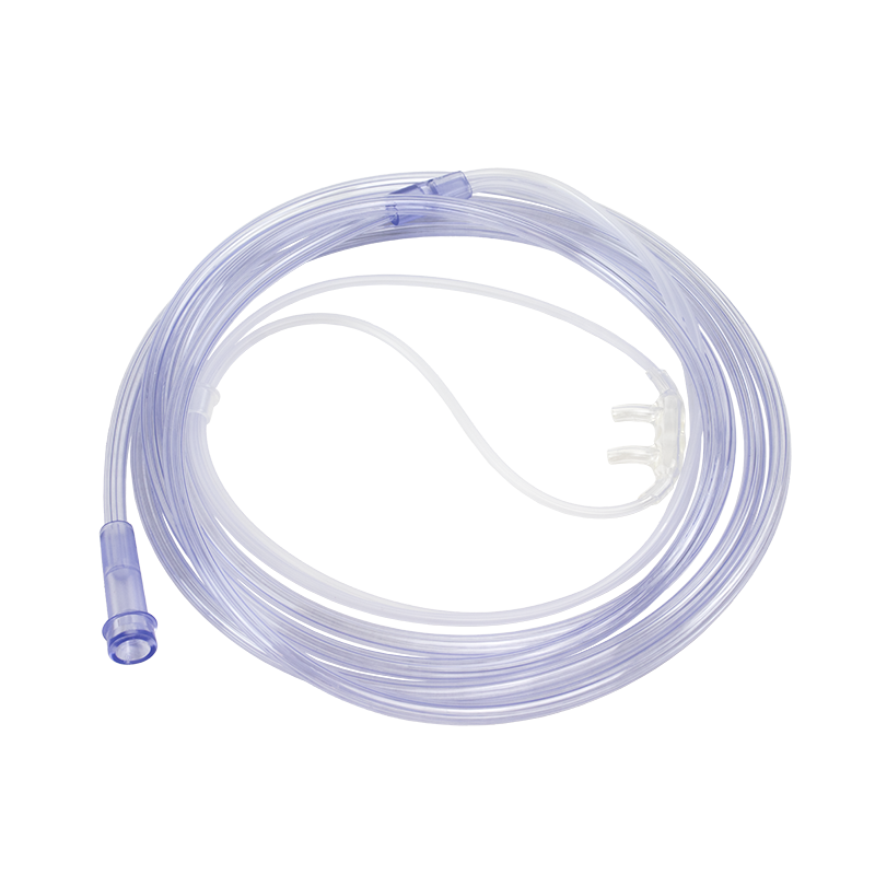 Nasal Oxygen Cannula Cushion Tip with 7' (2.1m) Crush Resistance Tubing (Clear), Standard Connector, Adult, 50 Quantity per Case