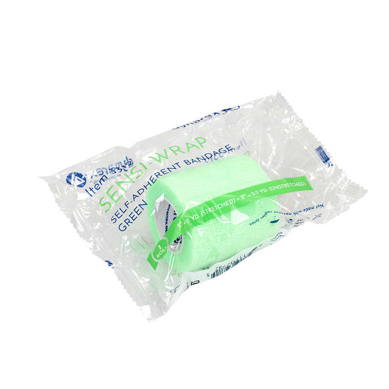 Sensi Wrap, Self-Adherent Wrap - Latex Free, 2" X 5 yds Green - 36 Boxes per Case