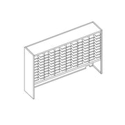 Mailflow Systems Sorter, Closed Back w/ 15" Elevation; 60 Sorting Pockets 15”D without Plexi Doors