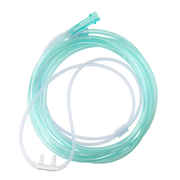 Nasal Oxygen High Flow Cannula Cushion Tip with 7' (2.1m) Crush Resistant Tubing, Standard Connector, 25 Quantity per Case