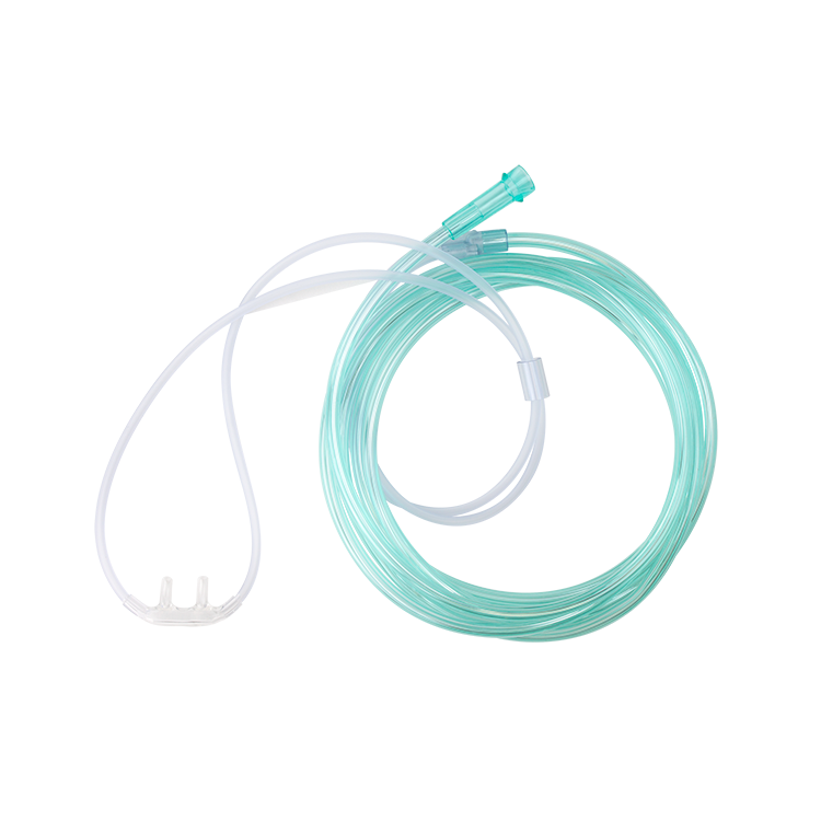 Nasal Oxygen High Flow Cannula with 14' (4.3m) Crush Resistant Tubing, Standard Connector, 25 Quantity per Case