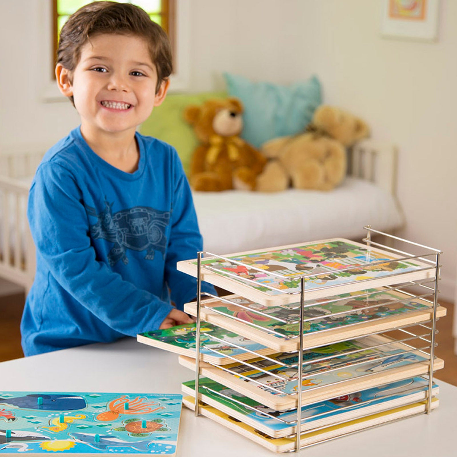 Wire Puzzle-Storage Rack