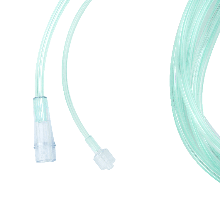 EtCO2 Nasal Sampling Cannula with 7' (2.1m) Tubing with Male Luer and Standard Connector, Adult, 25 Quantity per Case