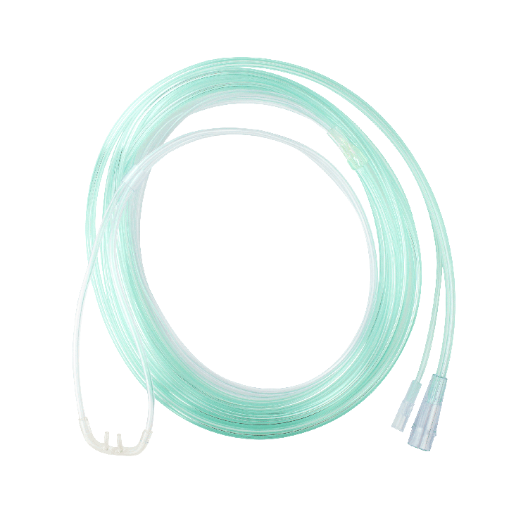 EtCO2 Nasal Sampling Cannula with 7' (2.1m) Tubing with Female Luer and Standard Connector, Infant, 25 Quantity per Case