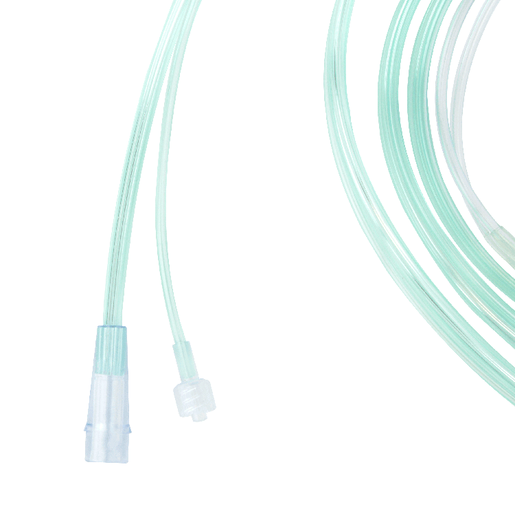 EtCO2 Nasal Sampling Cannula with 14' (4.2m) Tubing with Male Luer and Standard Connector, Pediatric, 25 Quantity per Case