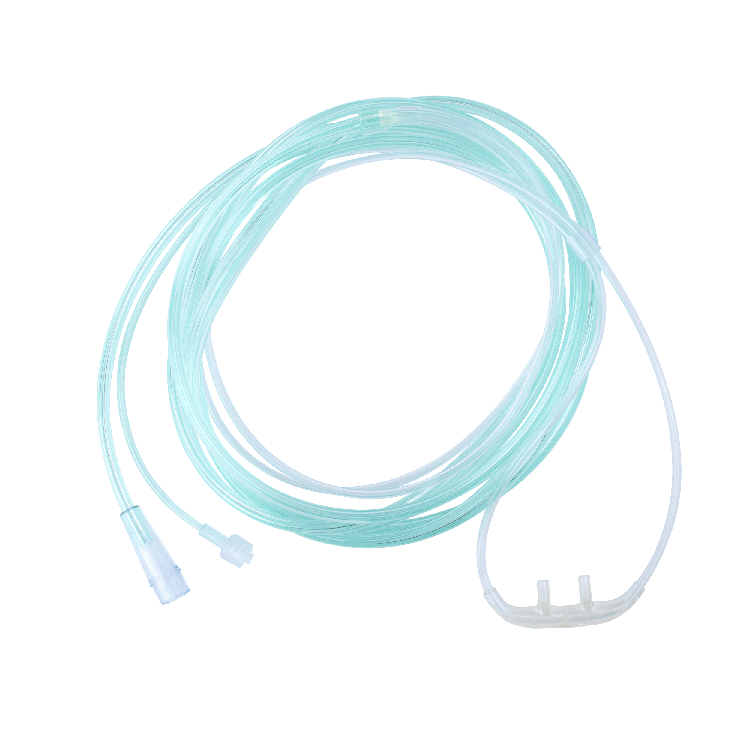 EtCO2 Nasal Sampling Cannula with 14' (4.2m) Tubing with Male Luer and Standard Connector, Adult, 25 Quantity per Case
