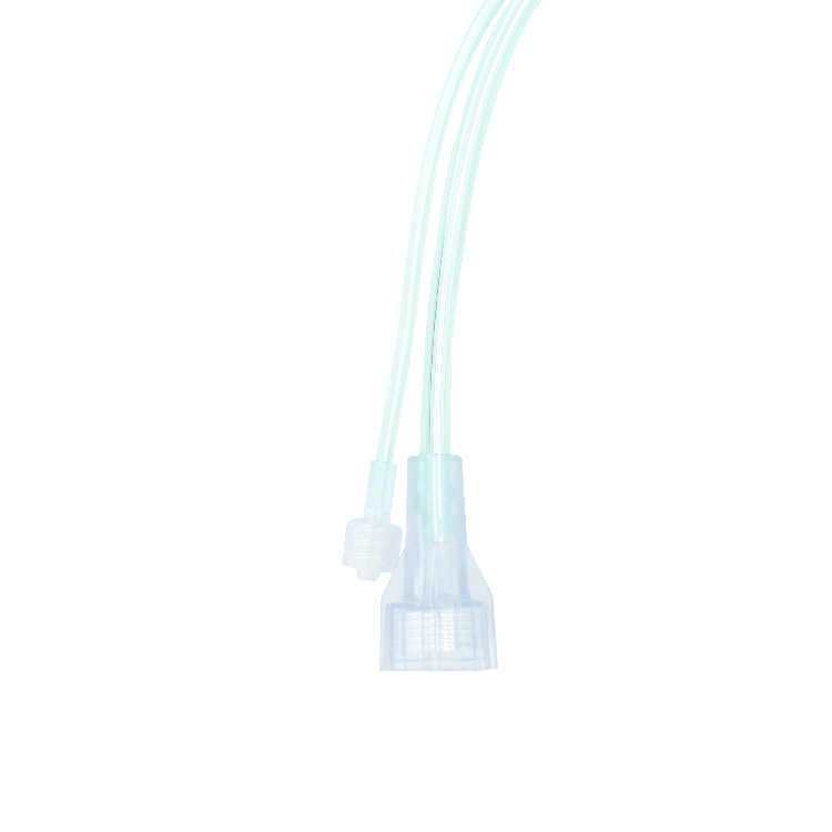 EtCO2 Nasal Sampling Cannula with 7' (2.1m) Tubing with Male Luer and Universal Connector, Pediatric, 25 Quantity per Case