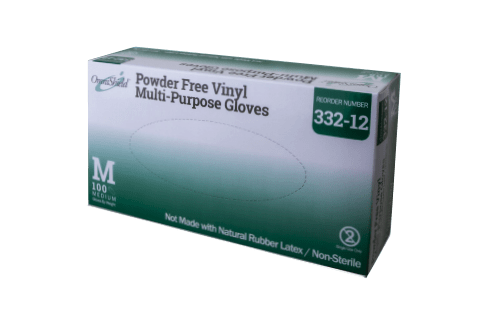OmniShield Vinyl Powder Free Clear Multi-Purpose Gloves (Medium), 100 Pcs/Box, 10 Box/Cs