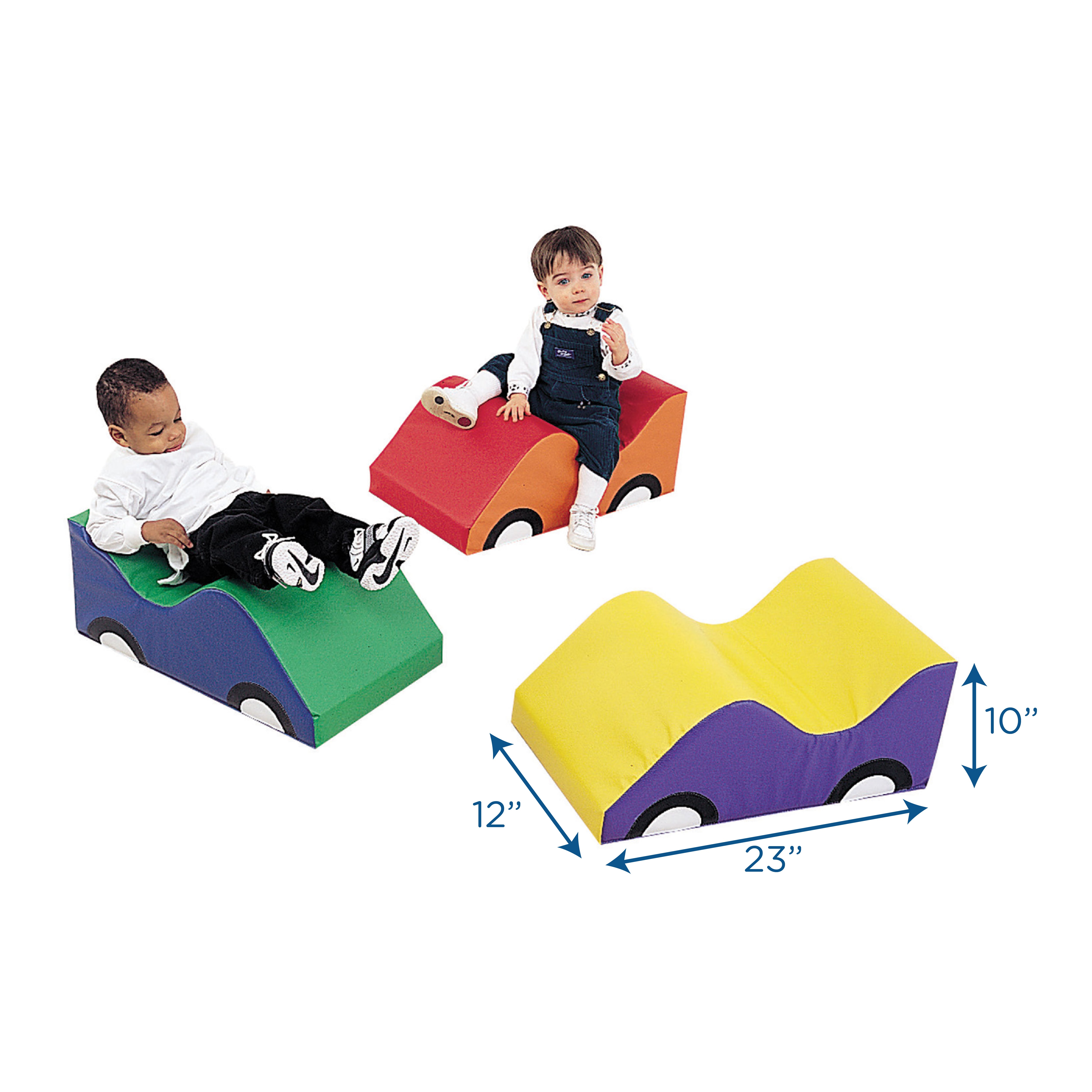 Wide Infant Toddler Soft Cars - Set of 3