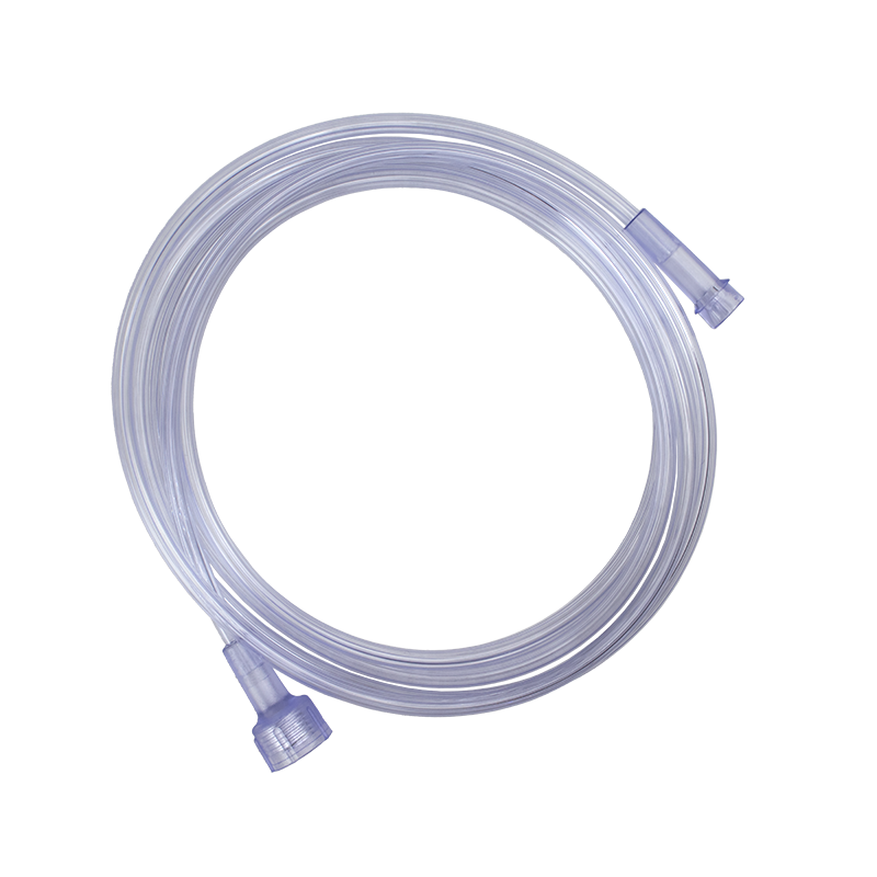 Oxygen Supply 7' (2.1m) Crush Resistant Tubing (Clear), Universal Connector, 50 Quantity per Case