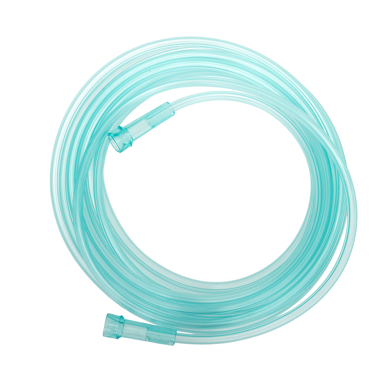 Oxygen Supply 14' (4.3m) Crush Resistant Tubing (Green), Standard Connector, 50 Quantity per Case