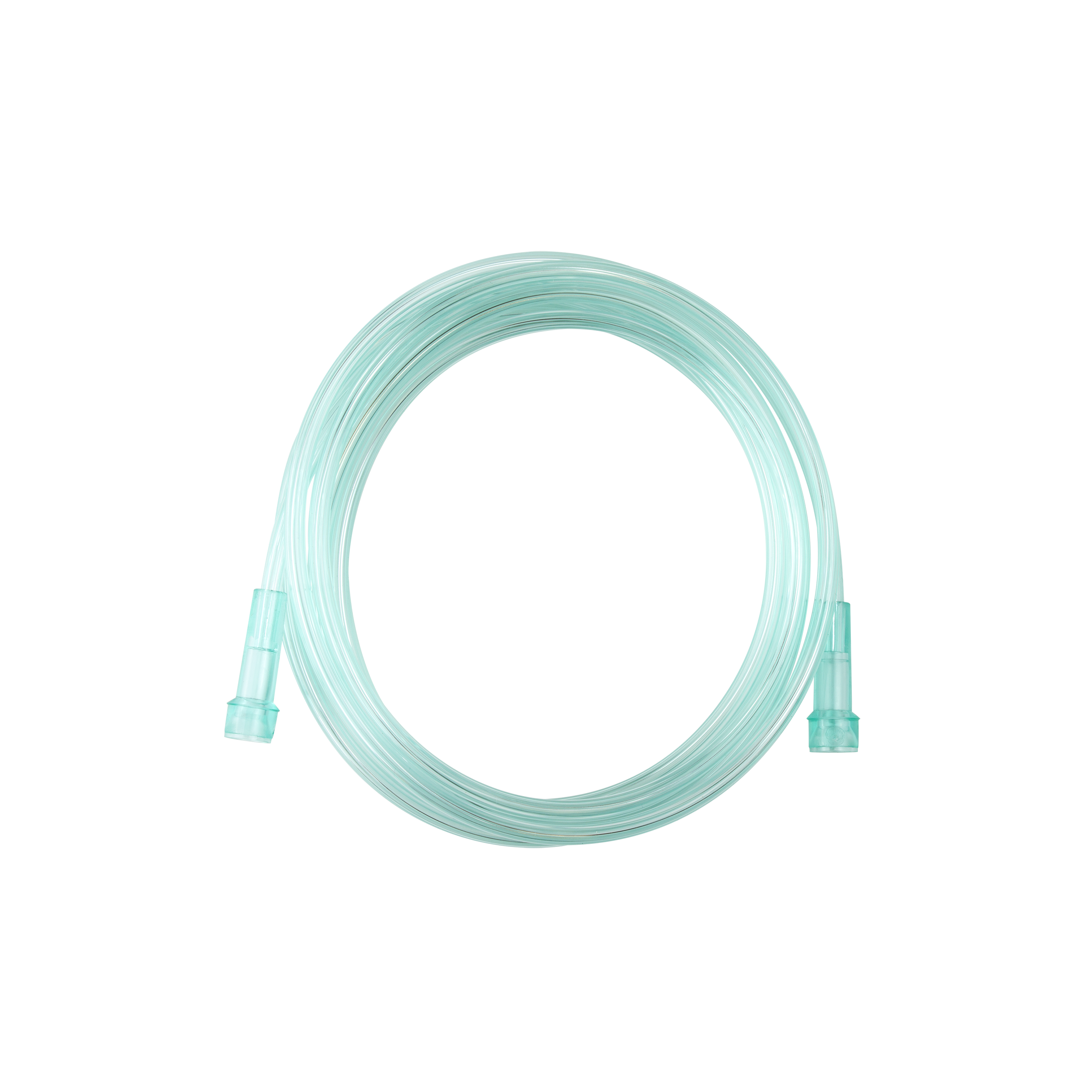 Oxygen Supply 21' (6.4m) Crush Resistant Tubing (Green), Standard Connector, 25 Quantity per Case
